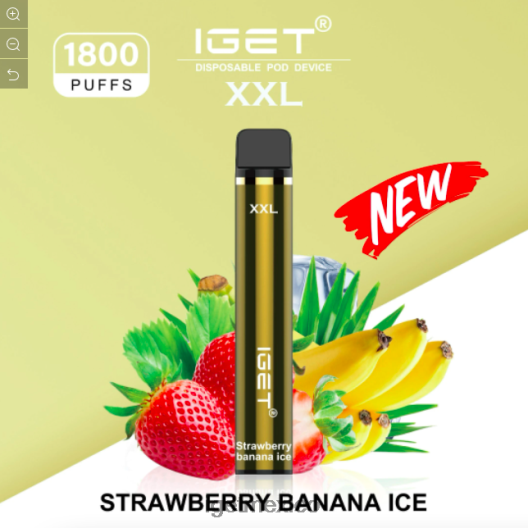 IGET Sale - xxl - 1800 inhalaciones N4LF8X603 hielo de fresa y plátano