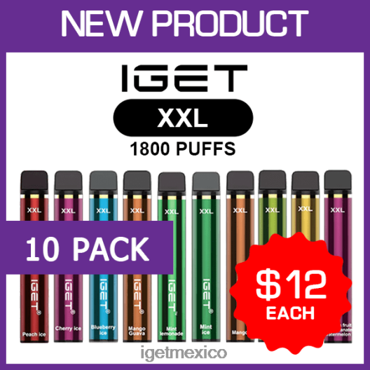 IGET Wholesale - xxl - 1800 inhalaciones - paquete de 10 N4LF8X479