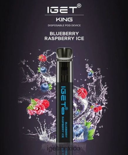 IGET Discount - rey - 2600 inhalaciones N4LF8X628 hielo de frambuesa y arándanos