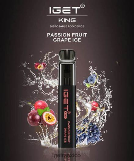 IGET Vape - rey - 2600 inhalaciones N4LF8X631 hielo de uva de maracuyá