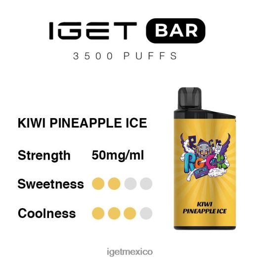 IGET Vape Sale - barra 3500 inhalaciones N4LF8X287 hielo de kiwi y piña