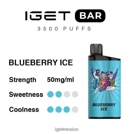 IGET Wholesale - barra 3500 inhalaciones N4LF8X288 hielo de arándanos
