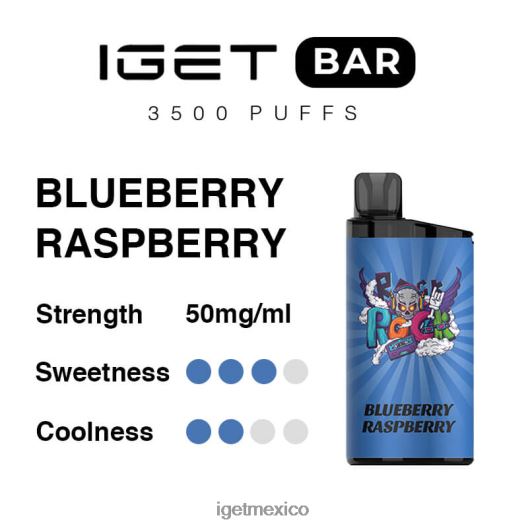 IGET Vape Online - barra 3500 inhalaciones N4LF8X306 frambuesa arándano