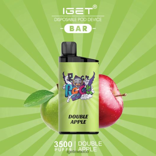 IGET Discount - barra - 3500 inhalaciones N4LF8X514 manzana doble