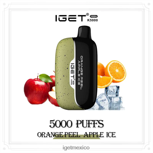 IGET Vape Sale - luna 5000 inhalaciones N4LF8X225 hielo de manzana con piel de naranja