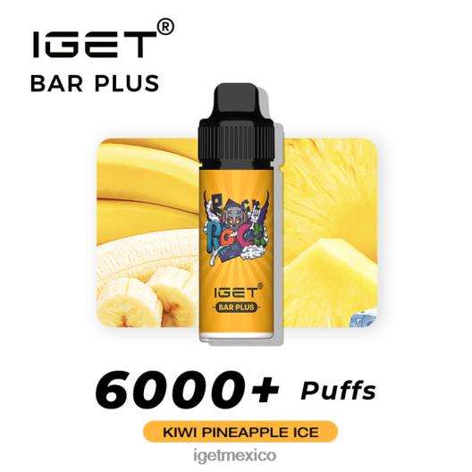 IGET Vape Online - barra plus 6000 caladas N4LF8X234 hielo de kiwi y piña