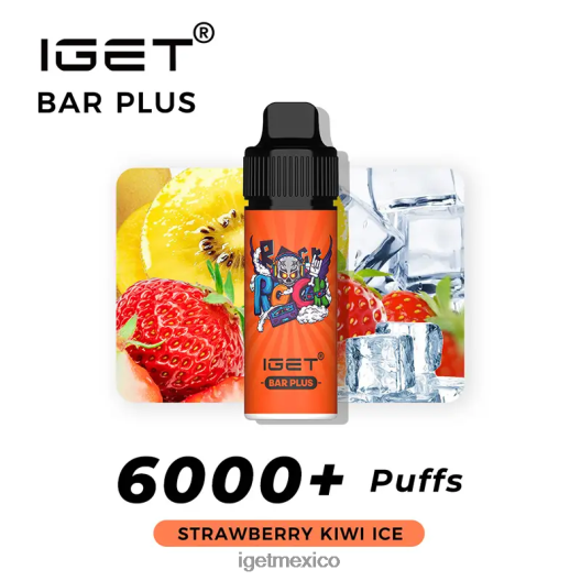 IGET Vape Online - barra plus 6000 caladas N4LF8X241 hielo de fresa y kiwi