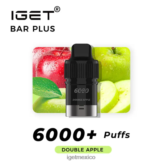 IGET Discount - barra plus pod 6000 inhalaciones N4LF8X259 manzana doble