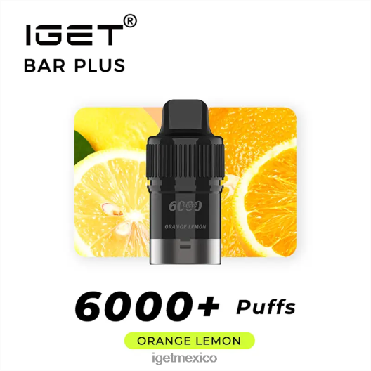 IGET Online - barra plus pod 6000 inhalaciones N4LF8X261 naranja limon