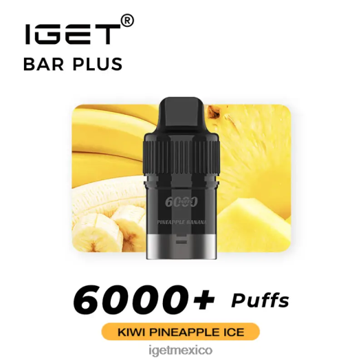 IGET Sale - barra plus pod 6000 inhalaciones N4LF8X270 hielo de kiwi y piña